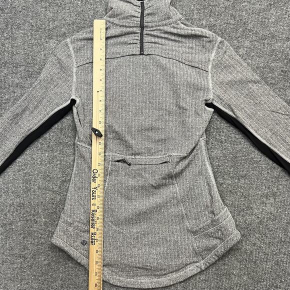 Lululemon Pullover Womens 6 Swiftly Tech Half Zip Run Jacket Hoodie Herringbone - Picture 10 of 11
